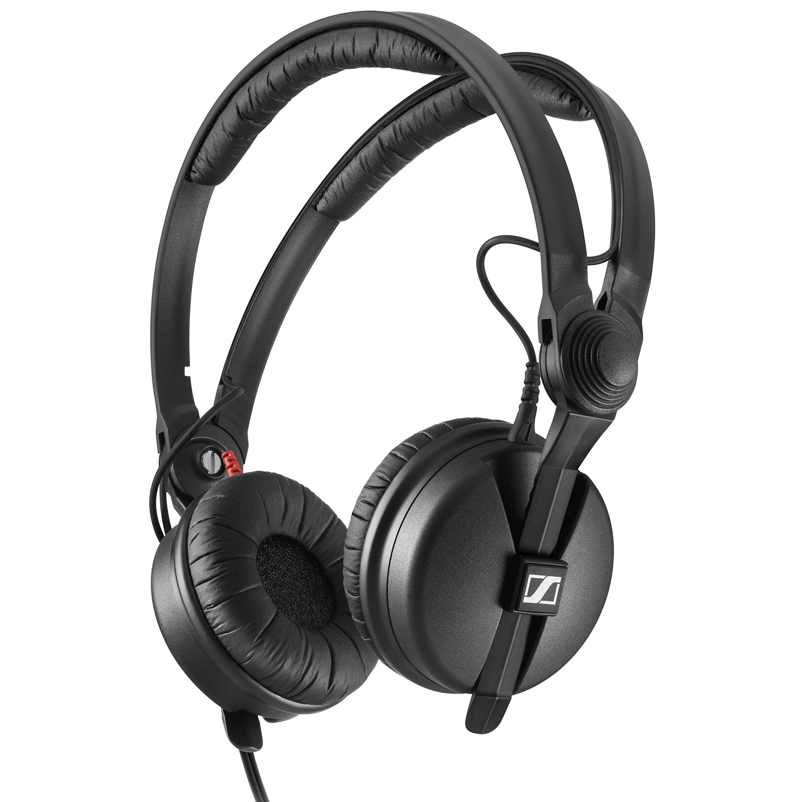 

Sennheiser HD 25 PLUS Closed-Back Professional Monitor Headphones (Official Japanese Product) 506908 Black, Lightweight, DJ-Friendly Coiled Cable