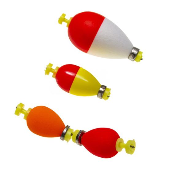 10/16Pcs EPS Foam Fishing Float with Weights Long Casting Lightweight High Visibility Buoyancy Ball Buoy Bobber Float Saltwater Freshwater