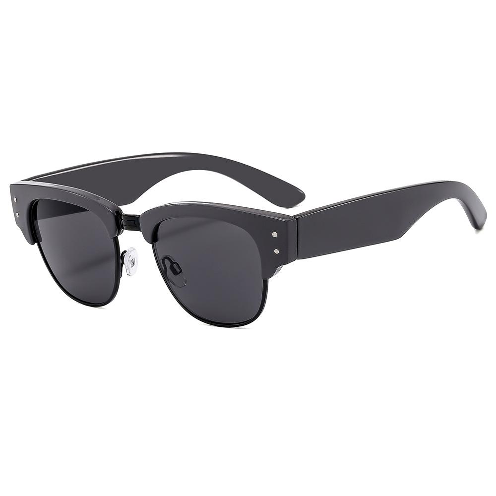 New Pilot Sunglasses Women Retro Oval Shades Uv400 Trending Men Brand Designe Rivets Sun Glasses