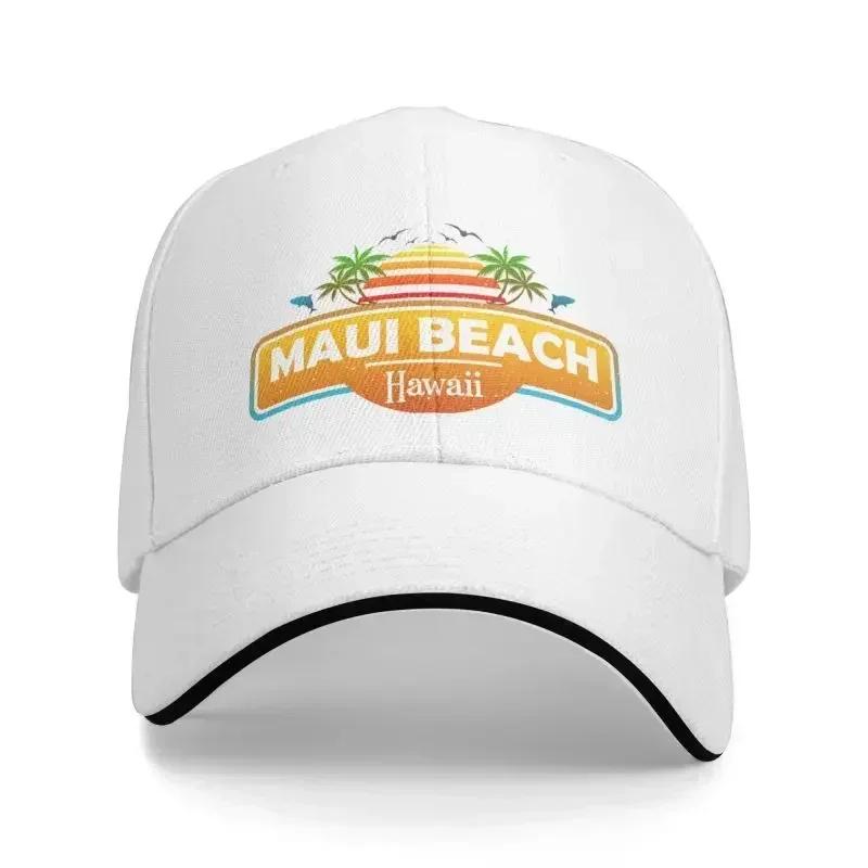 Fashion Maui Beach Hawaii Baseball Cap for Women Men Adjustable Tropical Palm Trees Sunset Dad Hat Performance