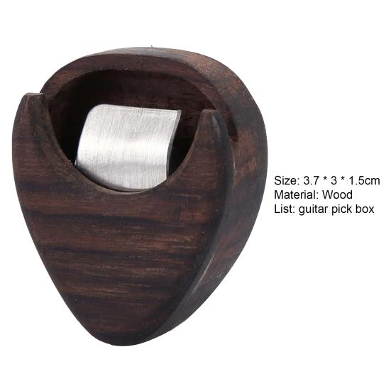 Guitar Picks Wood Box Moisture-proof Fine Workmanship Musical Instrument Accessory Guitar Pick Plectrum