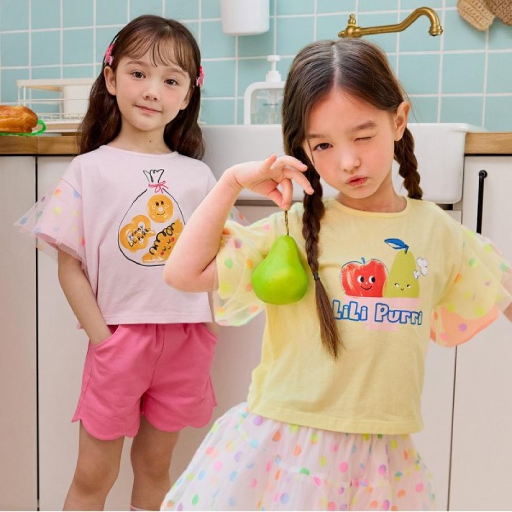 

[lilypuri] Rainbow DoT T shirT 2color Pink/110