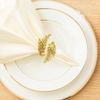 Wheat Ear Leaf Napkin Ring, Napkin Buckle, Leaf Napkin Ring, Metal Ring, Hotel Display Table, Strong Manufacturer, Party Decoration Supplies