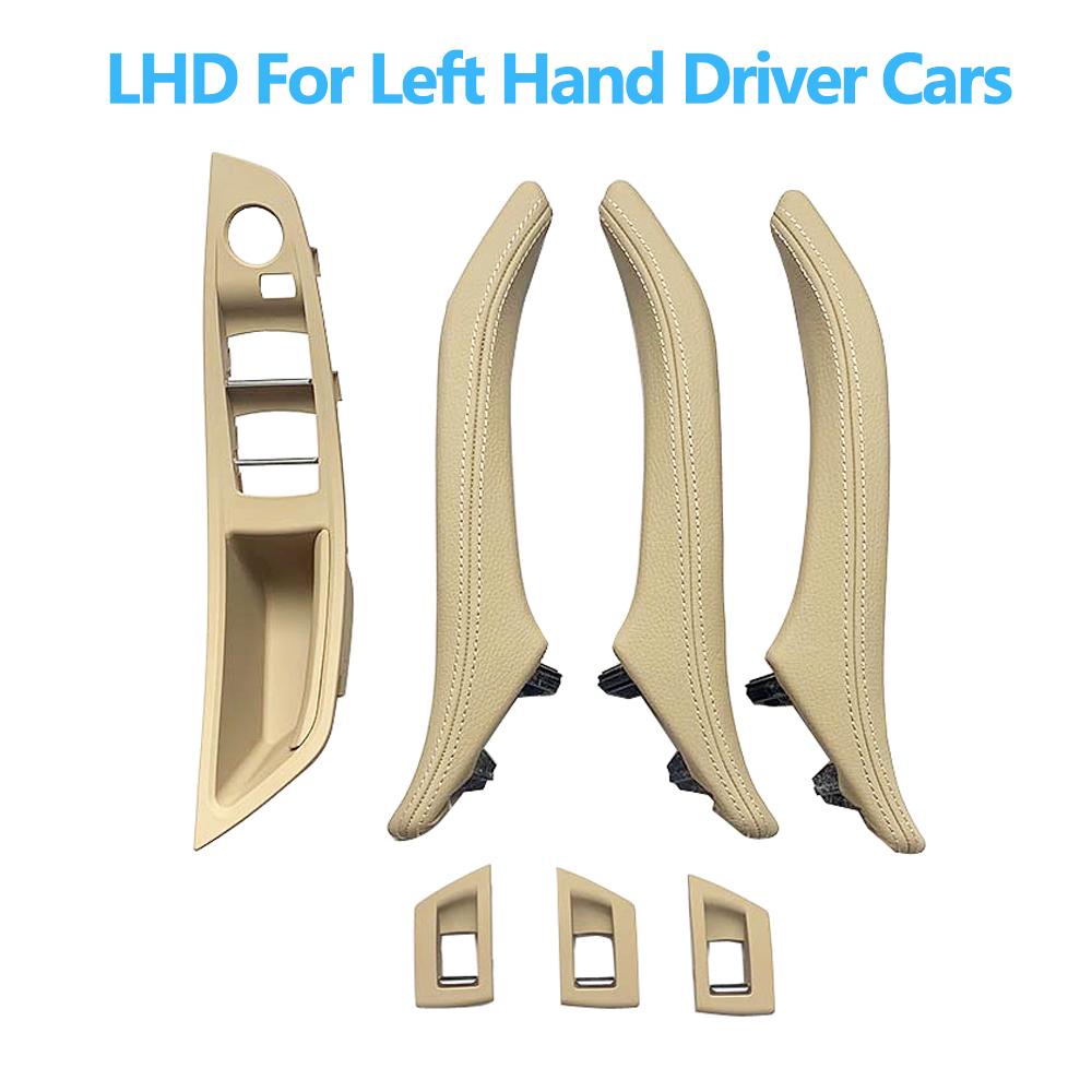 LHD RHD loketní opěrka na straně řidiče Dveře spolujezdce Sada kožené rukojeti pro BMW řady 5 F10 520 523 525 528 530