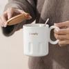 Creative and Simple Ceramic Cups High Appearance Level  Covered Mugs Home Coffee Cups  Couple Drinking Cups  Souvenirs