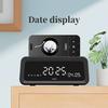 Digital Alarm Clock Bluetooth Speaker Radio Temperature Date Week Display TF Card Outdoor Camping Home Décor Rechargeable