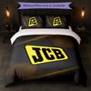 JCB Print 3Pcs Bedding Set Duvet Cover With Two Pillowcases Soft Bed Linen For Household Bedroom