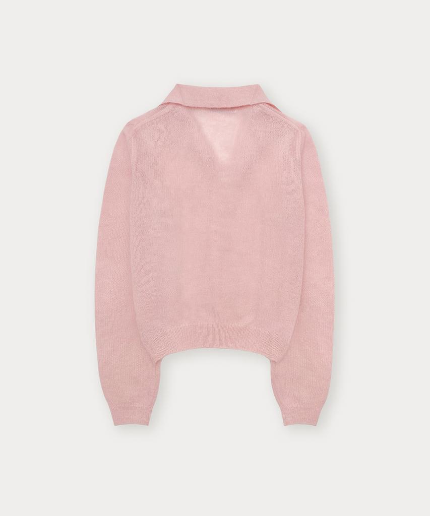 Sseomweeobeoteo See-Through Collar Knit - Pink