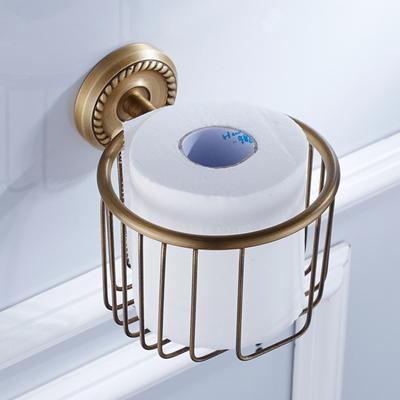 Brass Antique Stable Wall Mount Paper Towel Rack, Metal Toilet Paper Holder Stand Tissue Paper Roll Dispenser for Bathroom