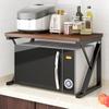 Kitchen Microwave Shelf Countertop Seasoning Rack Storage Rack Floor To Ceiling Double-layer Desktop Oven Rack