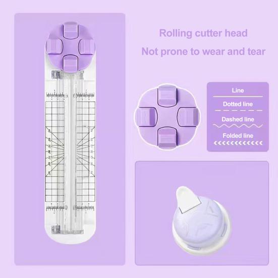 4-in-1 Portable Paper Cutters Manual Paper Trimmer Press-Type Cutting Machine Precision Paper Cutting Tools for Scrapbooking & DIY Project