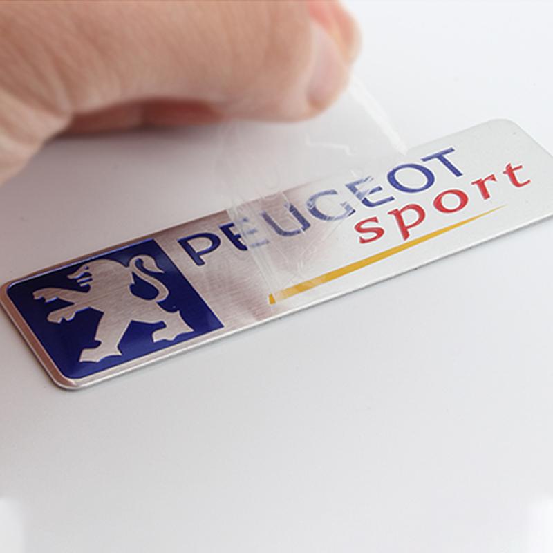 Car Styling Sticker 3D Aluminum Tail Emblem Badge Body Decal For Peugeot 206 307 308 207 3008 208 407 508 2008 5008 301 406 408