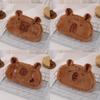 Capybara Plush Pencil Case With Soft Short Plush Large Capacity For Kids And Teens