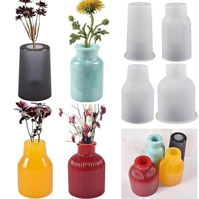 Creative Vase Silicone Mold DIY Concrete Vase Mold Ideal Gift Casting Molds  for Beginners