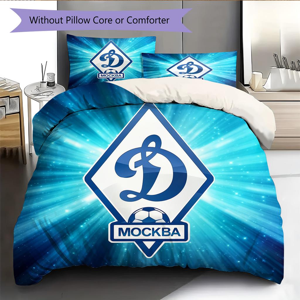Dynamo Kyiv Pattern Bedding Quilt Set Home Decoration Gift (1 * Duvet Cover + 2 * Pillowcase Without Core)