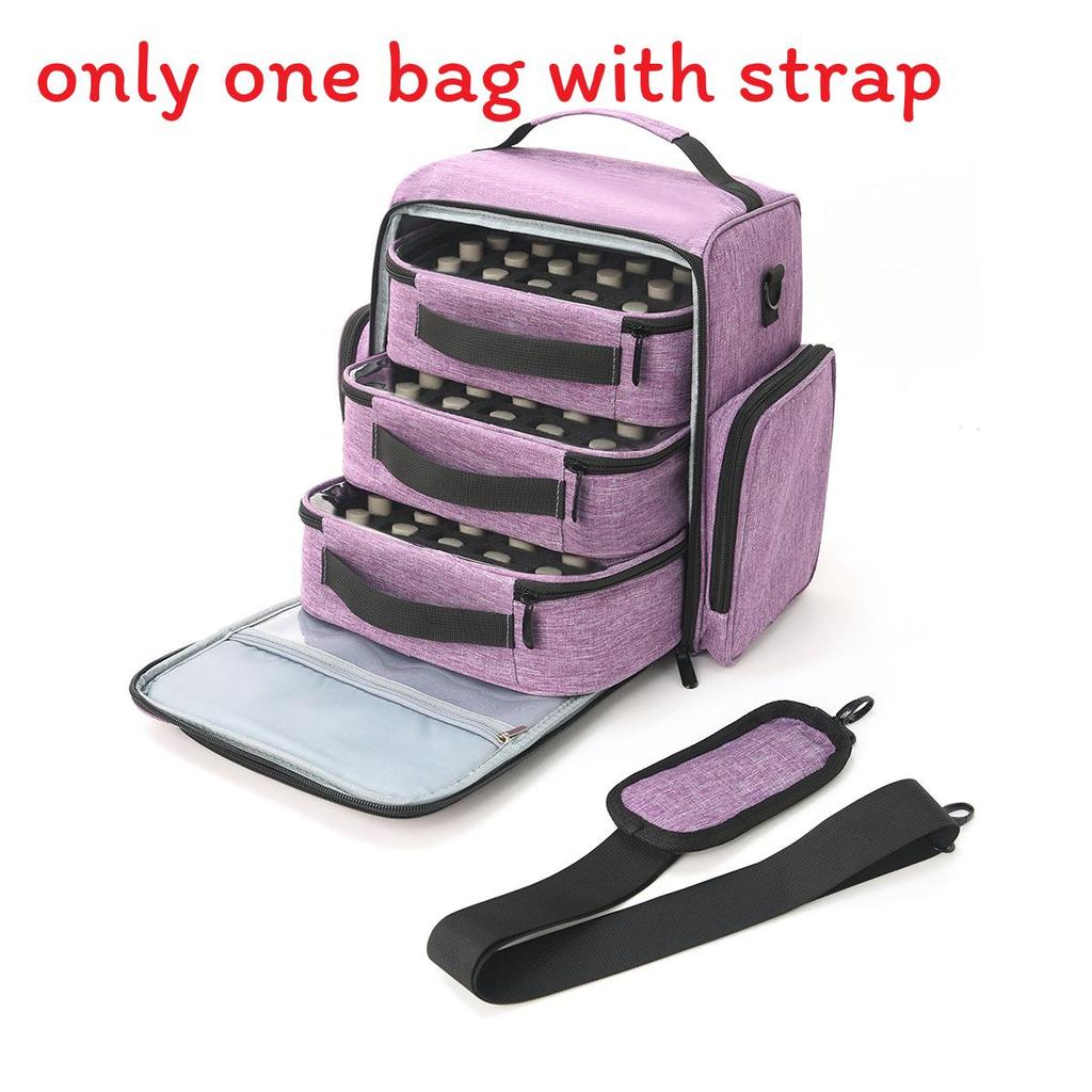 

Polyester Nail Polish Organizer Bag With Multiple Compartments For Home Use фиолетовый