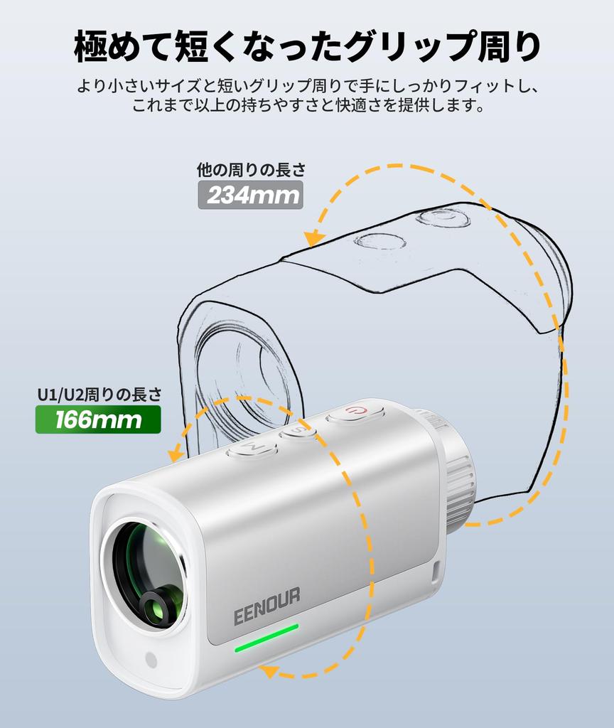 EENOUR Golf Laser Rangefinder Fastest Measurement in Distance 7x Telephoto Mini Monocular Distance Includes Case U1/U2, Ultra-Compact, 0.02 Seconds,