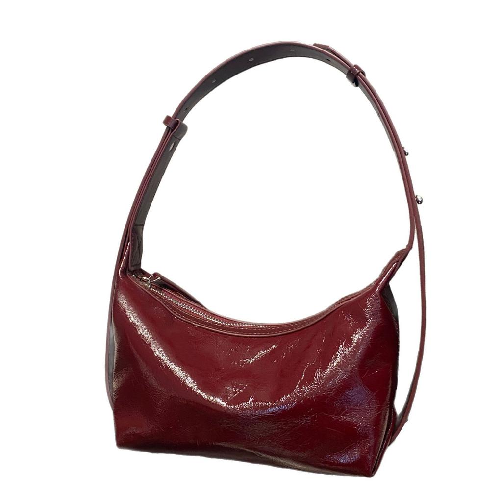 Damen-Knödelbeutel aus Rindsleder, Damen-Crossbody-Ledertasche, Praktische Pendlertasche, Weiche Ledertasche