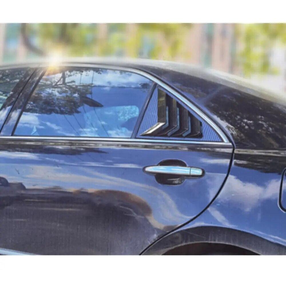 For Toyota Camry Sedan 2012-2017 Car Rear Louver Window Side Shutter Cover Trim Sticker Vent Scoop ABS Carbon Fiber Accessories