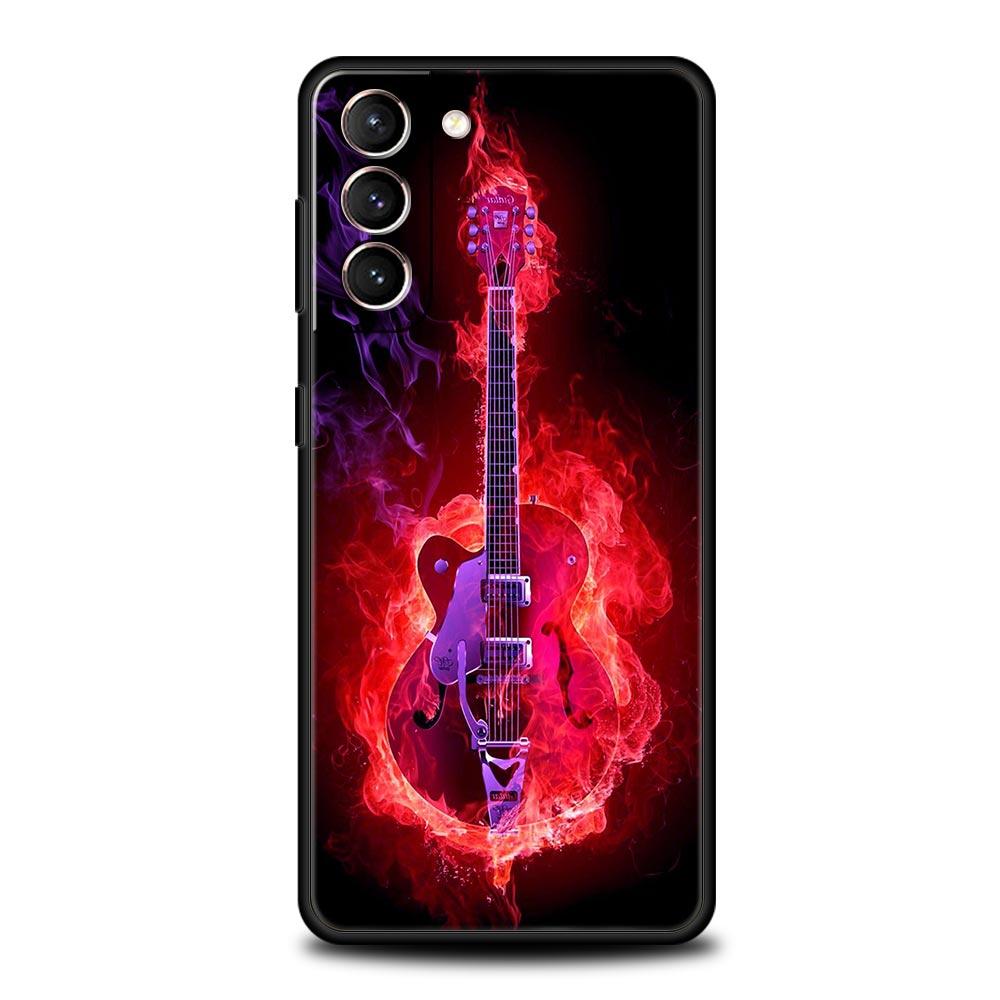 Phone Case For Samsung Galaxy S24 S23 Ultra S22 S21 S20 FE 5G S10 S10E S9 Plus S8 Cover Guitar Strings Music Guitares Instrument