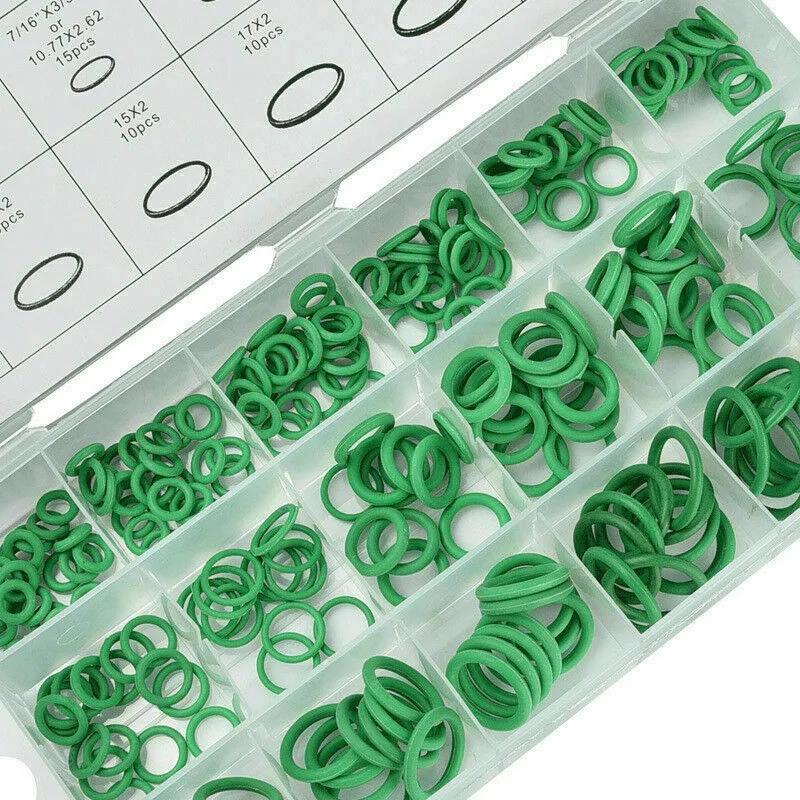 270Pcs 18 Sizes Air Conditioning HNBR O Rings Car Auto Repair Tools Rubber Air Conditioning Refrigerant Ring Sets Tools Hvac