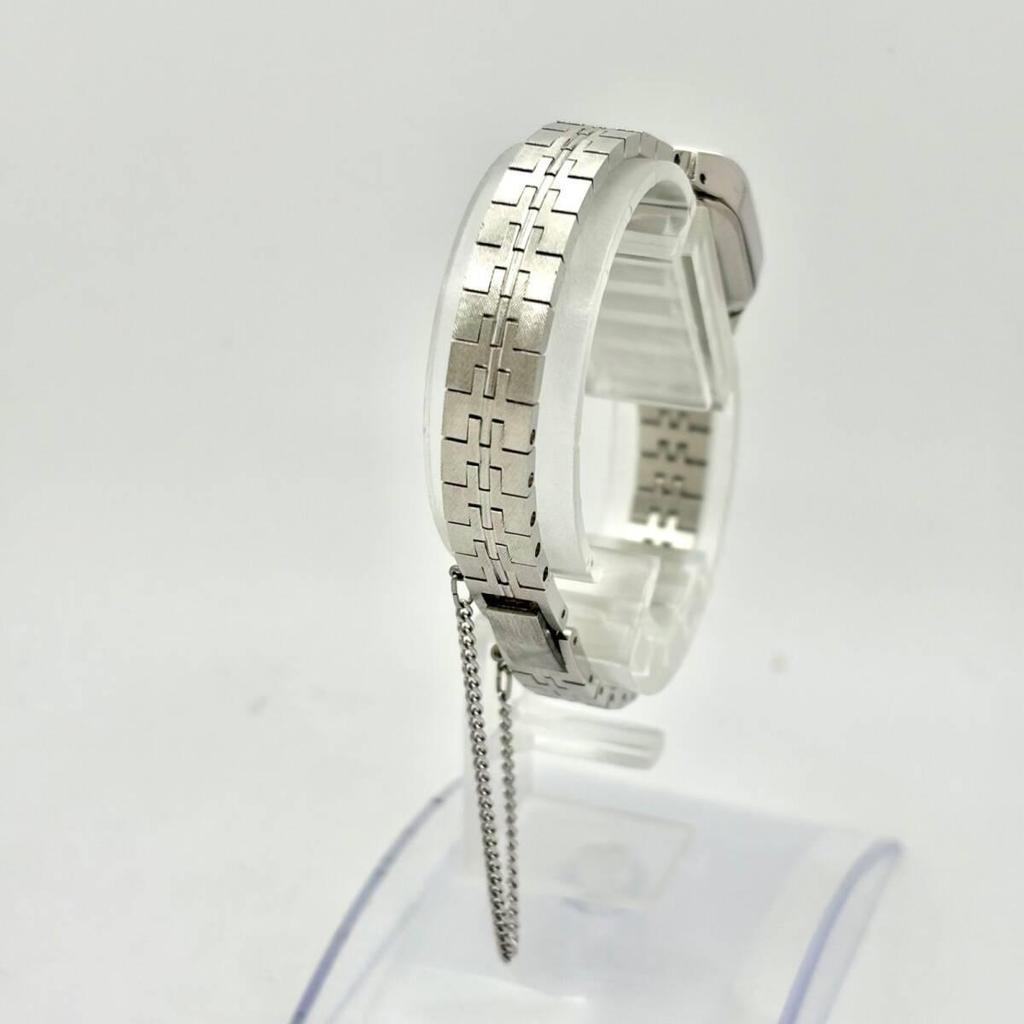 Used [Operation] SEIKO Mechanical Manual Winding Ladies Watch Silver Emerald Green 11-4120 5D0515