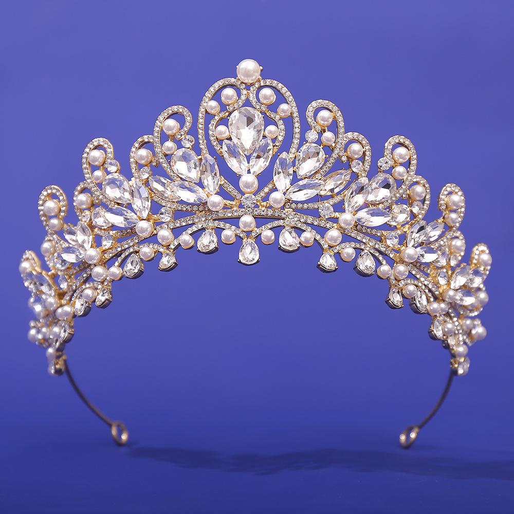 Bridal Crown European Wedding Crystal Hair Accessories, Wedding Accessories Baroque Luxury Wedding Dress Crown