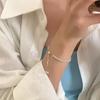 Bohemian Style Geometric Chain Silver 925 Bracelets Fashion Simple Round Beads Bracelet for Women Adjustable Jewelry Gift