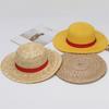 One Piece Luffy Sommer-Strohhut im Vintage-Stil zum Sonnenschutz für Familien-Strandtage