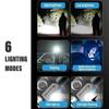 New Ultra Bright Flashlight 6*P35 LED Mini Outdoor Powerful Torch USB Rechargeable Waterproof Light With Magnet Emergency Lamp