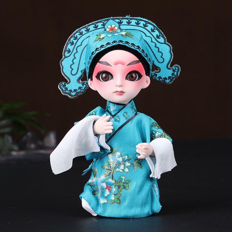 Chinese Opera Character Decoration Silk Doll Peking Opera Mask Doll Chinese Handmade Decorative Gifts Shop decoration Doll