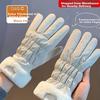 Winter Gloves, Thickened And Fleece-Lined, Cold-Resistant for Cycling, Touchscreen Compatible, Ladies' Outdoor Riding Electric Bike Warm Cotton Gloves
