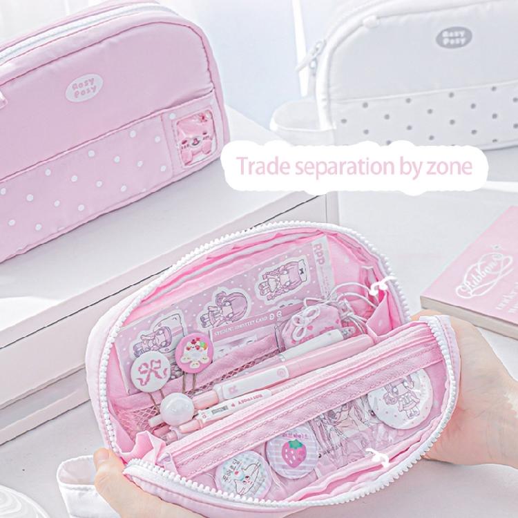 Pencil Case Fashionable Dot Design Pen Holders With Roomy Interior Small Items Holders Bag Desk Organizer