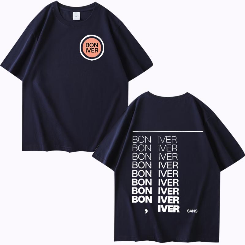Bon Iver Sable Fable Album 2025 T-shirt men women Oversized 100% Cotton Hot sale short sleeve Summer print Unisex plus size tops