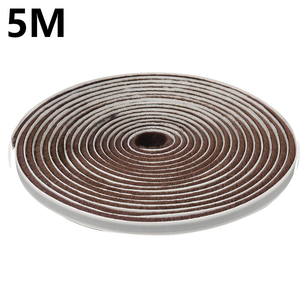 3/2/1Pcs 5M Self-Adhesive Soundproofing Weather Stripping Window Brush Seal Strip Noise Blocker for Windows and Doors Frame Wind
