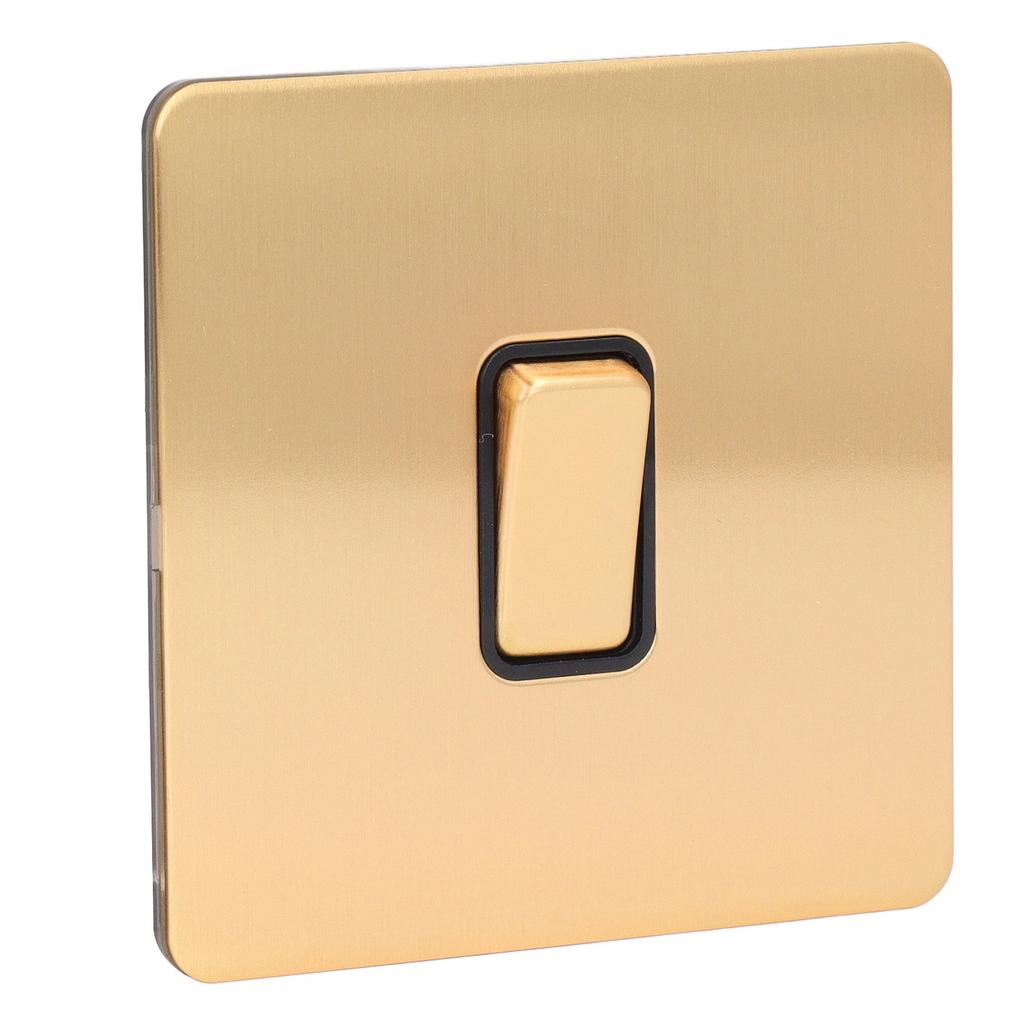 Button Plate Switch Imitation Gold Color Double Control Stainless Steel Panel Wall Push Button
