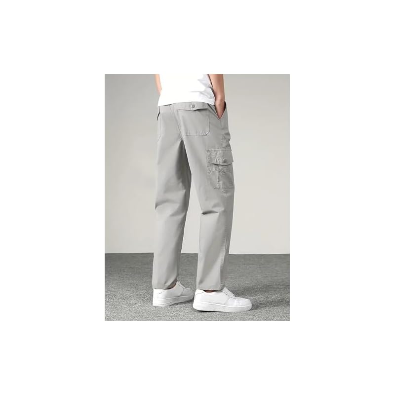 Men Cargo || Men Cargo Pants || Men Cargo Pants Cotton || Cargos for Men (Cargo-26-29) (L, Grey) M серый