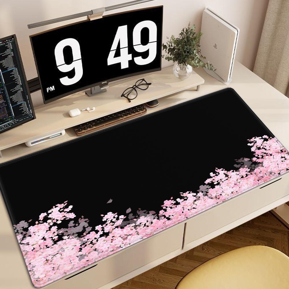 Mouse Pad Landscape Sakura Large Deskmat Laptop Computer Accessories Mousepad Carpets Rubber Anti Slip Mousepad Kawaii Playmat