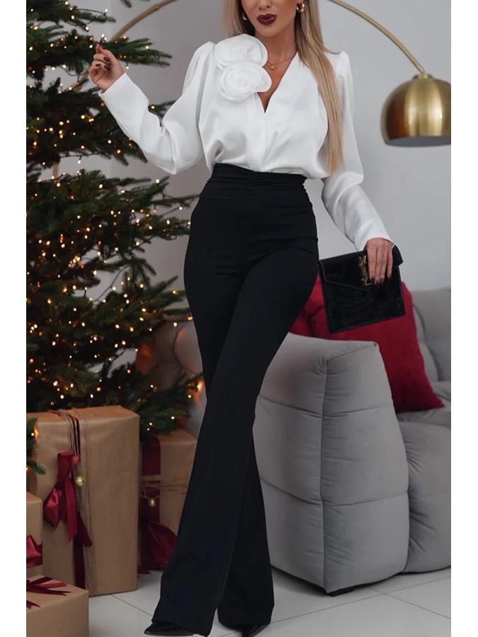 European & American 2025 High-Waisted Flared Pants - Hip-Lifting, Abdomen-Slimming Design.