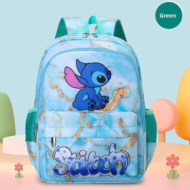 Stitch Student Backpack Large Capacity Nylon Kids School Bag With Comfortable Straps For Education