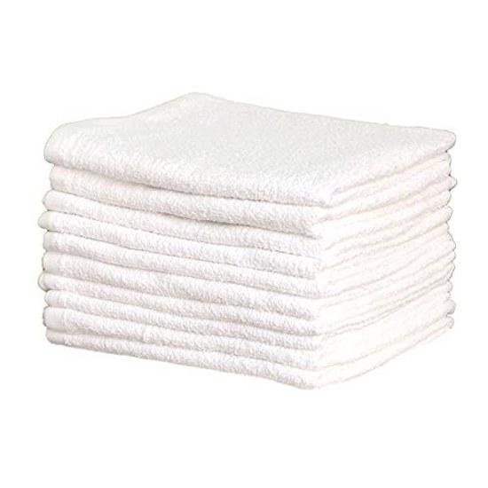 19inch Face towel white thin 10-piece set 200 monme quick-drying 100 cotton 86cm long size washing sauna gym sports easy wrap suitable commercial use