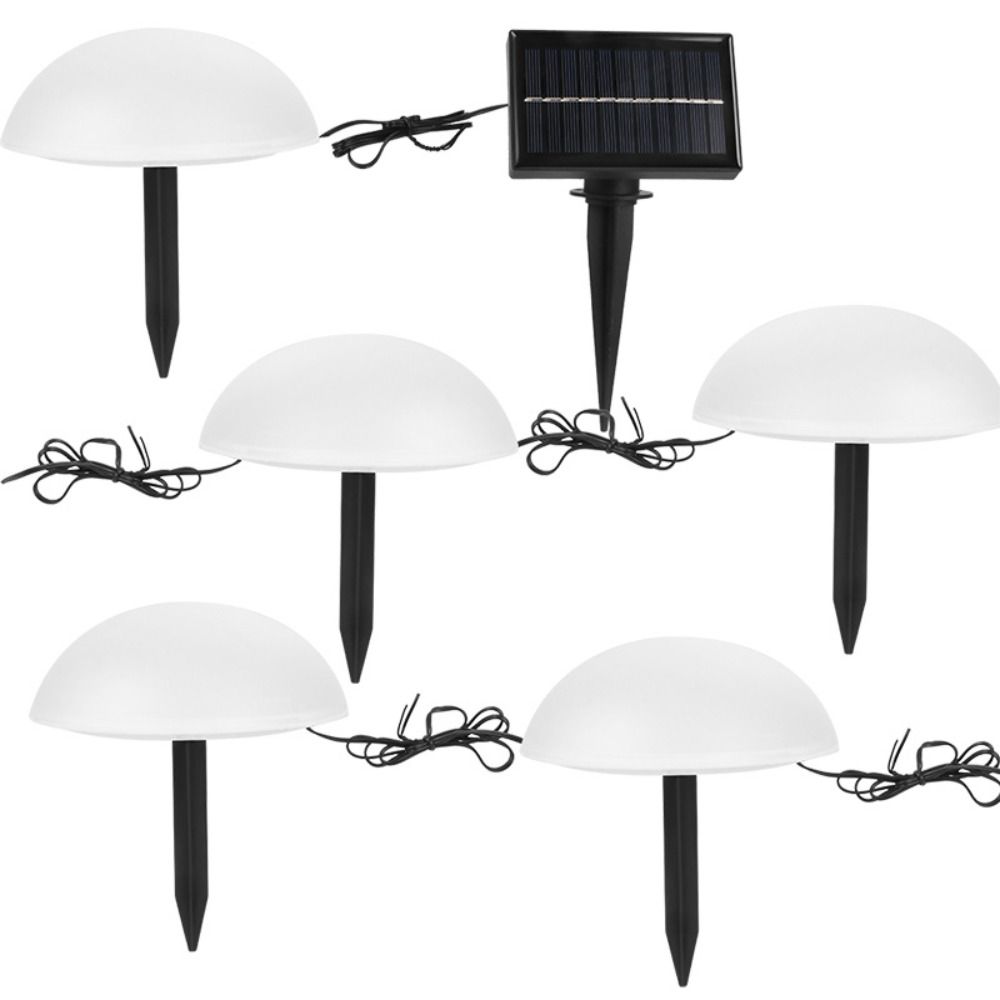 5pcs 1 Drag 5 Lawn Lamps Half Ball Shaped Cobblestone Lamp Solar Ground Lights Outdoor Garden Lawn