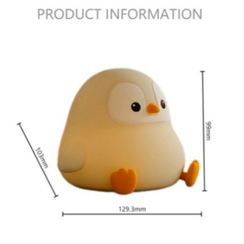 1PC Penguin Baby Little Penguin Night Light Patting Light USB Rechargeable Atmosphere Creative LED Light Household Goods