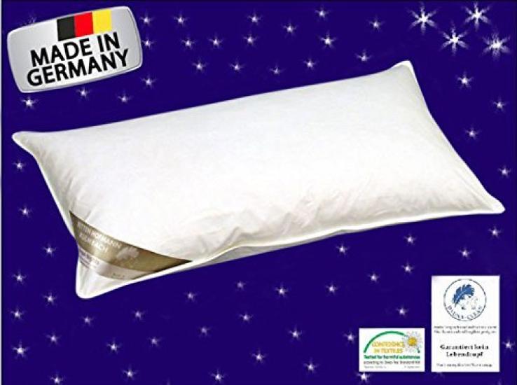 

Betten Hofmann German-Made Premium Mother Goose Down Pillow, 80x40cm, 800g, Eco-Tex (Pillowcase Included)
