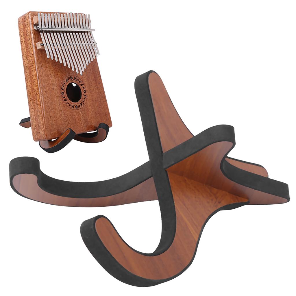 Kalimba Stand Wood Holder Portable EVA Cotton Pad Prevent Scratch Musical Instrument Accessory