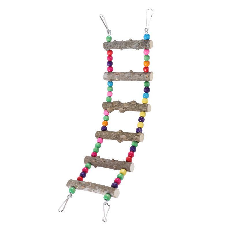 Parrot Chewing Toy Set: Pepper Wood Ladder, Swing, Stand Stick, Cuttlefish Bone Molar String