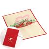 Stereoscopic Roses 3D Pop Up Love Greeting Card Envelope Valentines Day Birthday Anniversary Greeting Card Couples Postcard