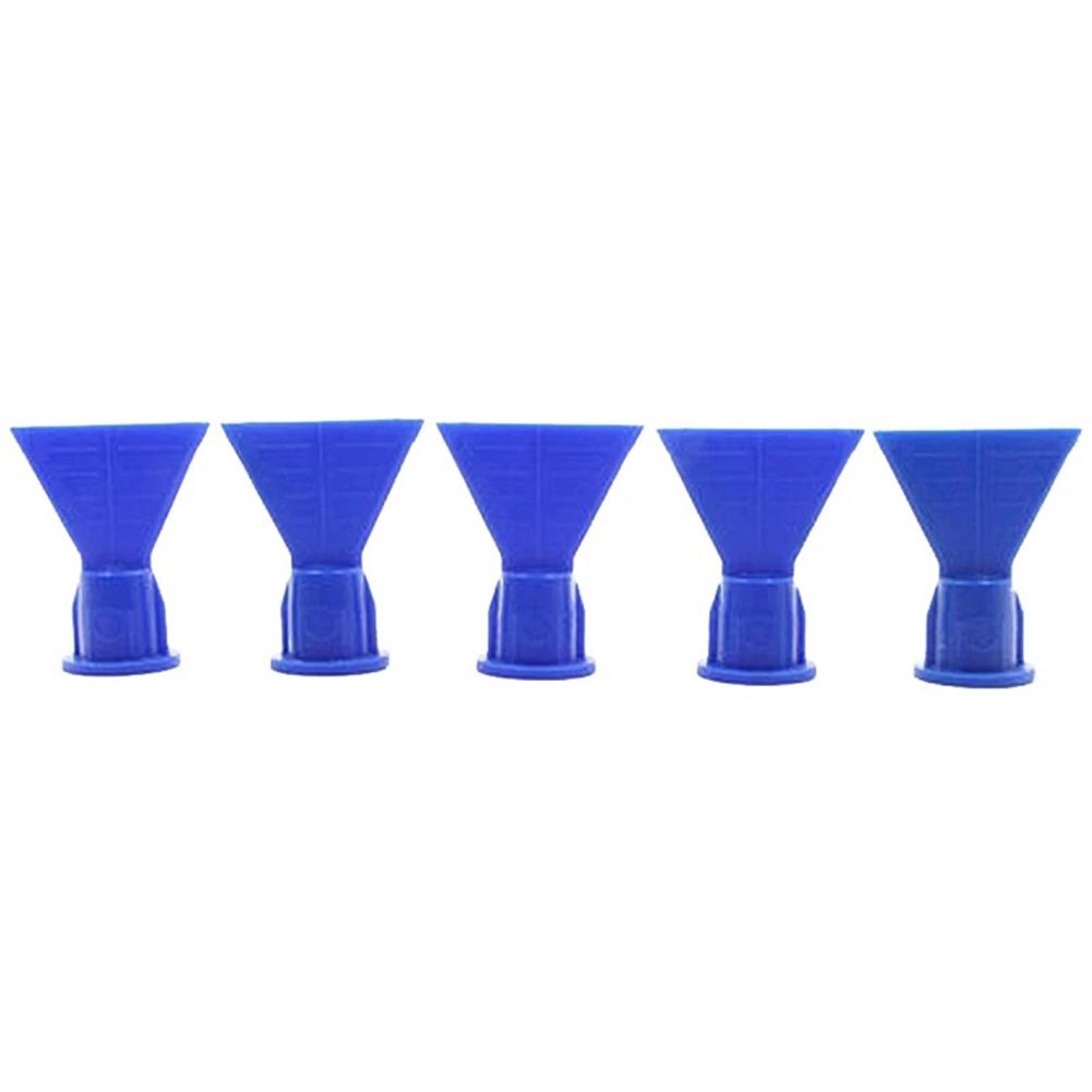 5pcs Accessories Wave Shape Silicon Cone Caulking Spare Part Nozzle Flat Nozzle Wave Shape Silicon Cone Caulking Spare Part