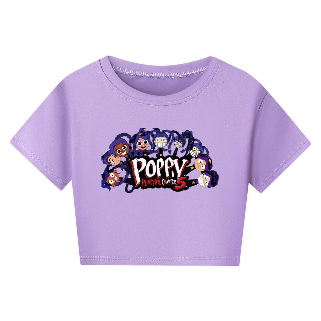 5633 Kids Girls Lily Lovebraids Print Short Sleeves Short T-Shirt