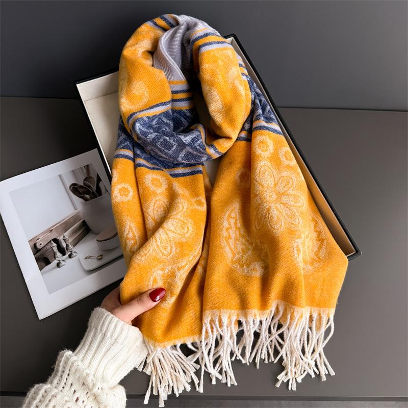 Luxury Winter 100% Wool Scarf Women Thicken Solid Cashmere Handkerchief Warm Pashmina 2 Colours Female Shawl Pareo Soft Bufanda